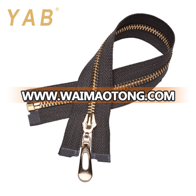 YAB Most Popular Products OEKO-TEX100 Open-End Long Chain Aluminum Metal Jeans Zipper