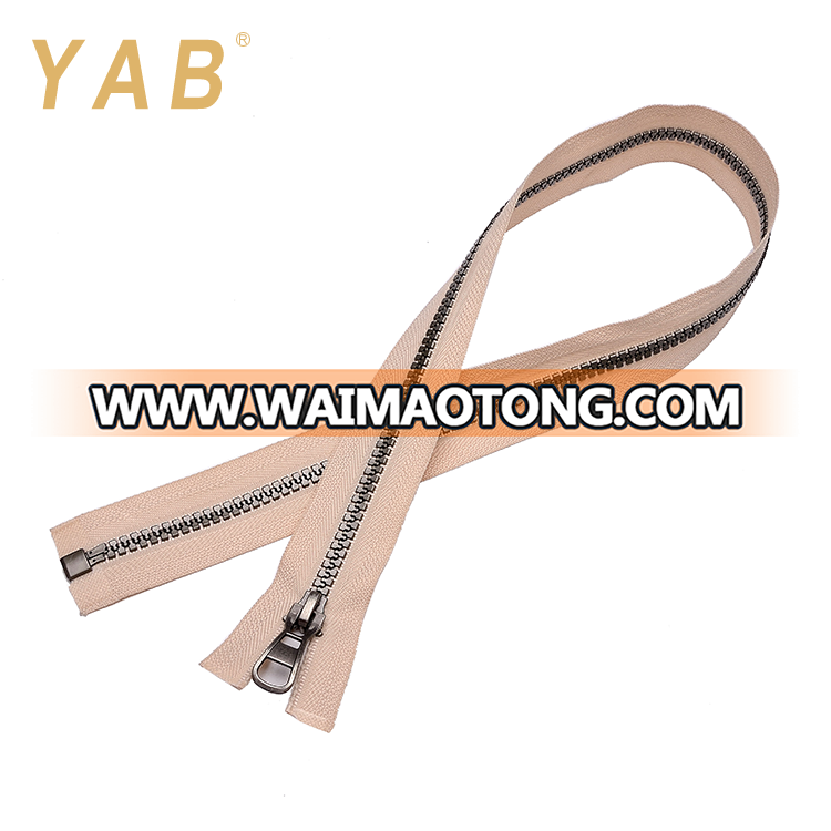 YAB 2017 Wholesale Designer Colorful Eco-Friendly Open End Plastic Zippers