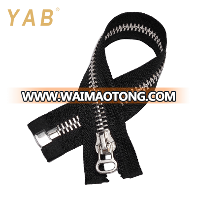 YAB Wholesale Prices ISO9001 Customized Logo Open-End Metal Zipper For Bags